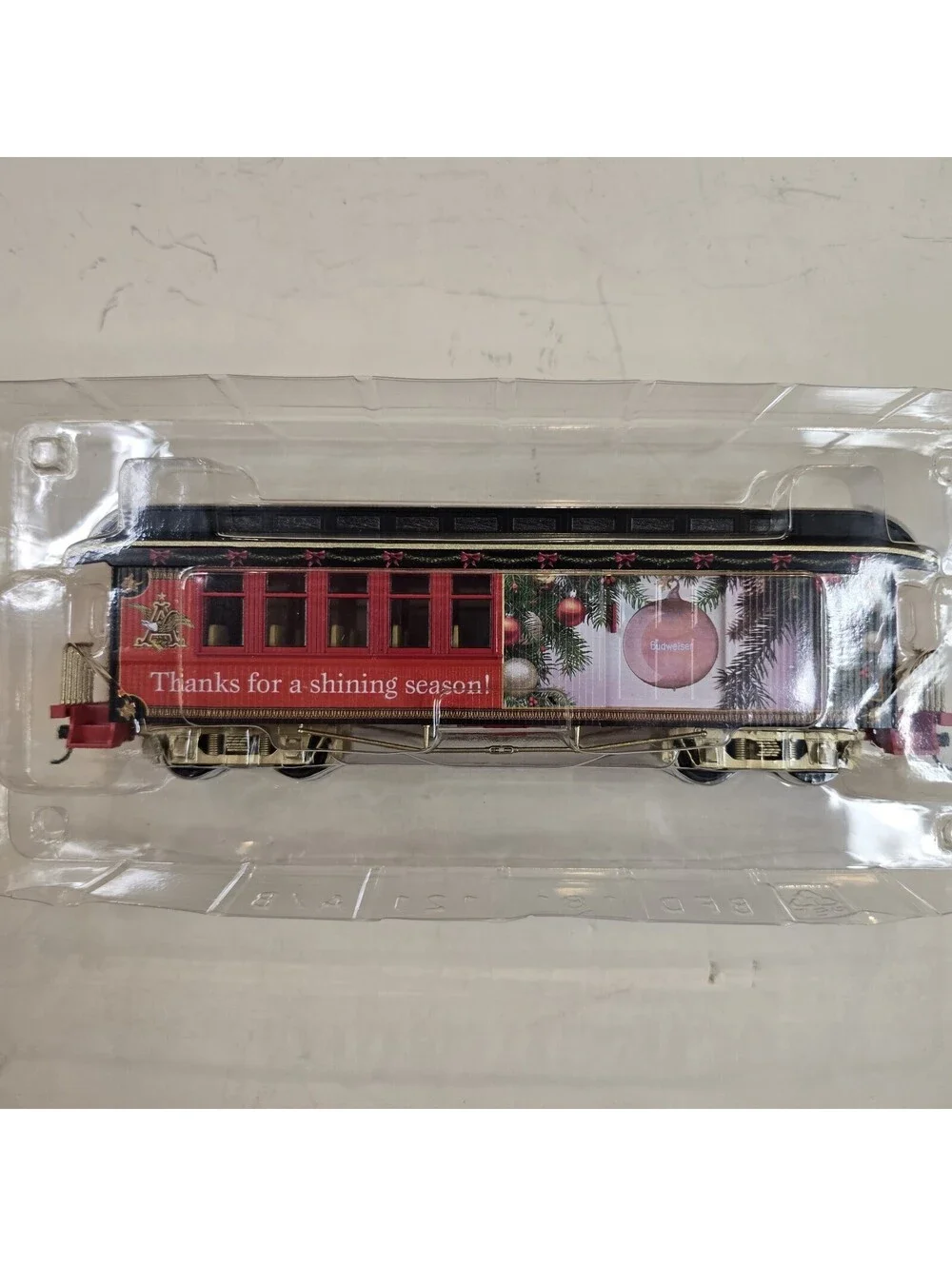 Lot Of 3 The Bradford Exchange Budweiser Holiday Express Engine, Combine, Boxcar